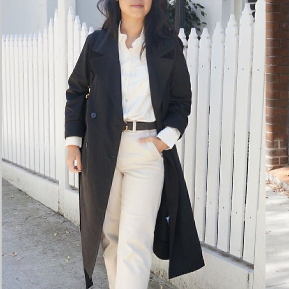 Everlane Jackets & Blazers - Everlane The Drape Trench Coat In Black NWT XS